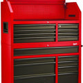 Heavy-Duty, Drawer 16 Tool Chest 46 In. and Rolling Cabinet Set, Red and Black, Personal Valuables Storage Drawer with Separate Lock in the Tool Chest