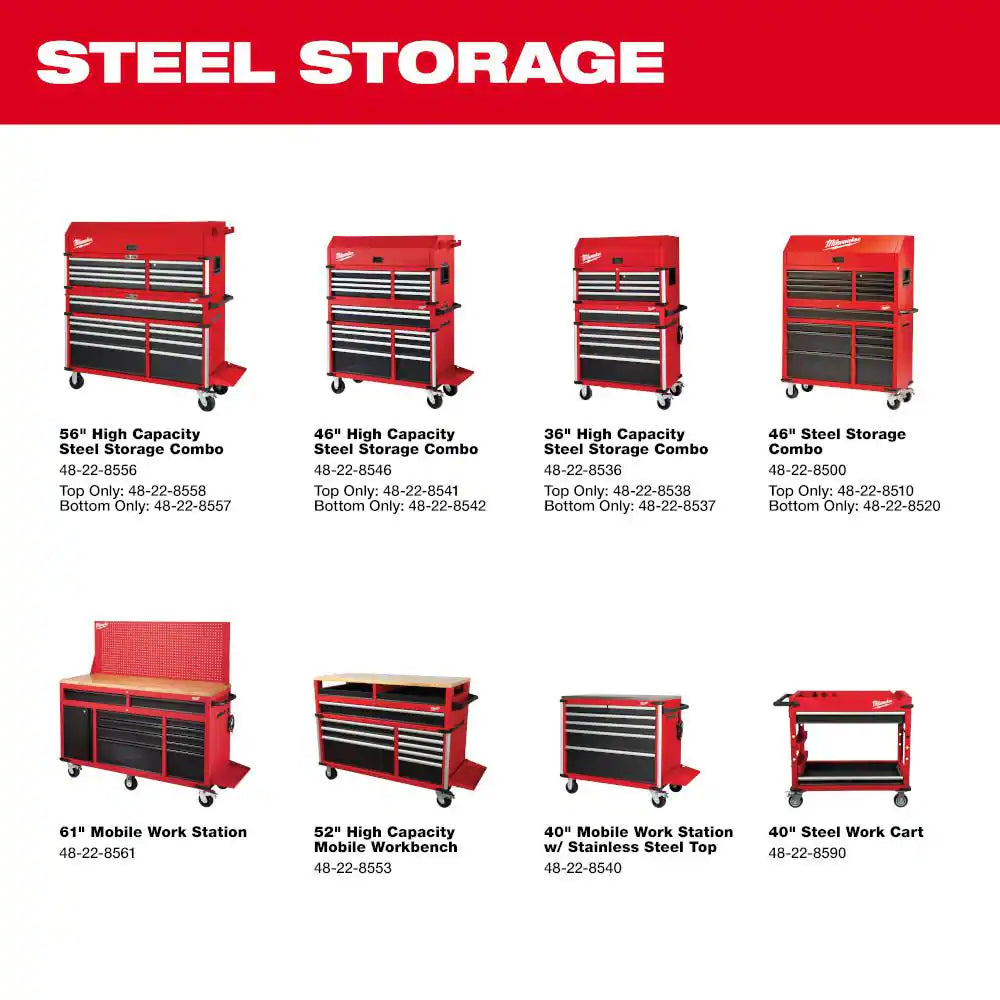 High Capacity 46 In. W X 22 In. D 8-Drawer Top Chest