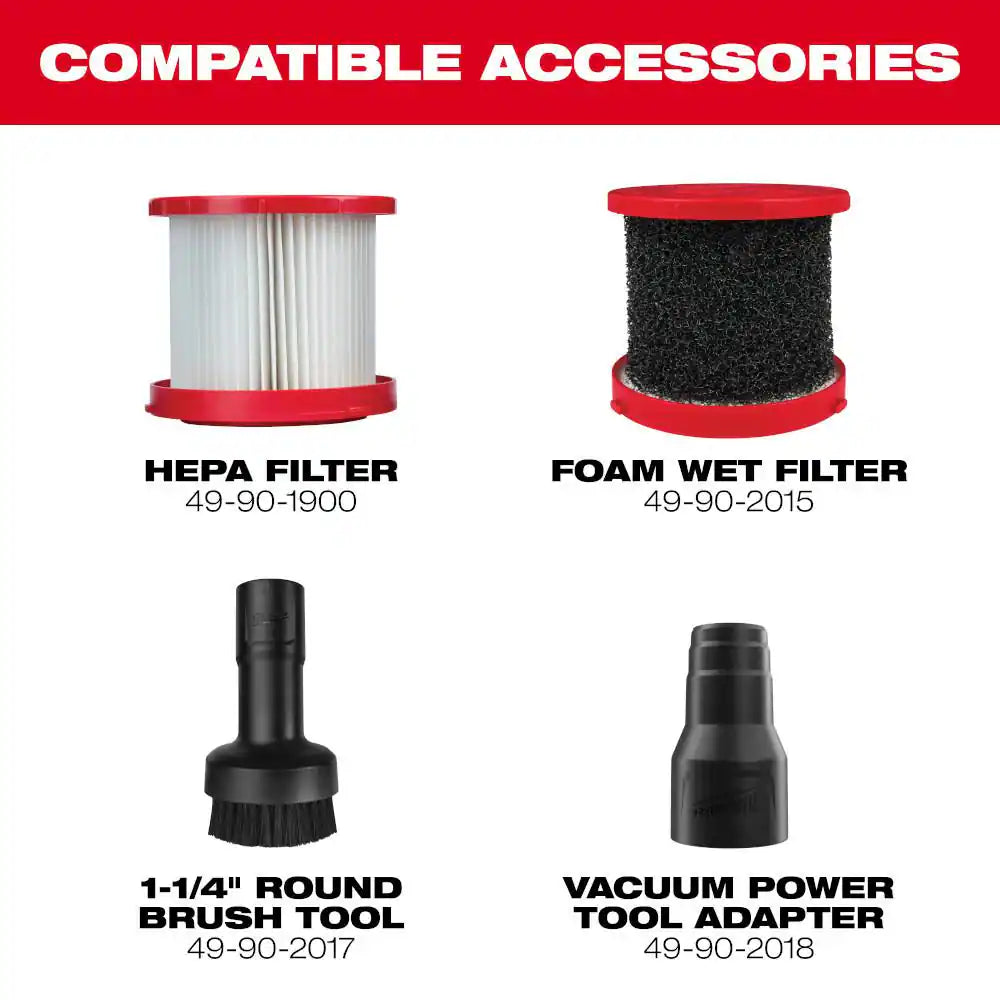 M18 18-Volt 2 Gal. Lithium-Ion Cordless Wet/Dry Vacuum and Wet/Dry Shop Vacuum Tool and Attachment Storage Bag