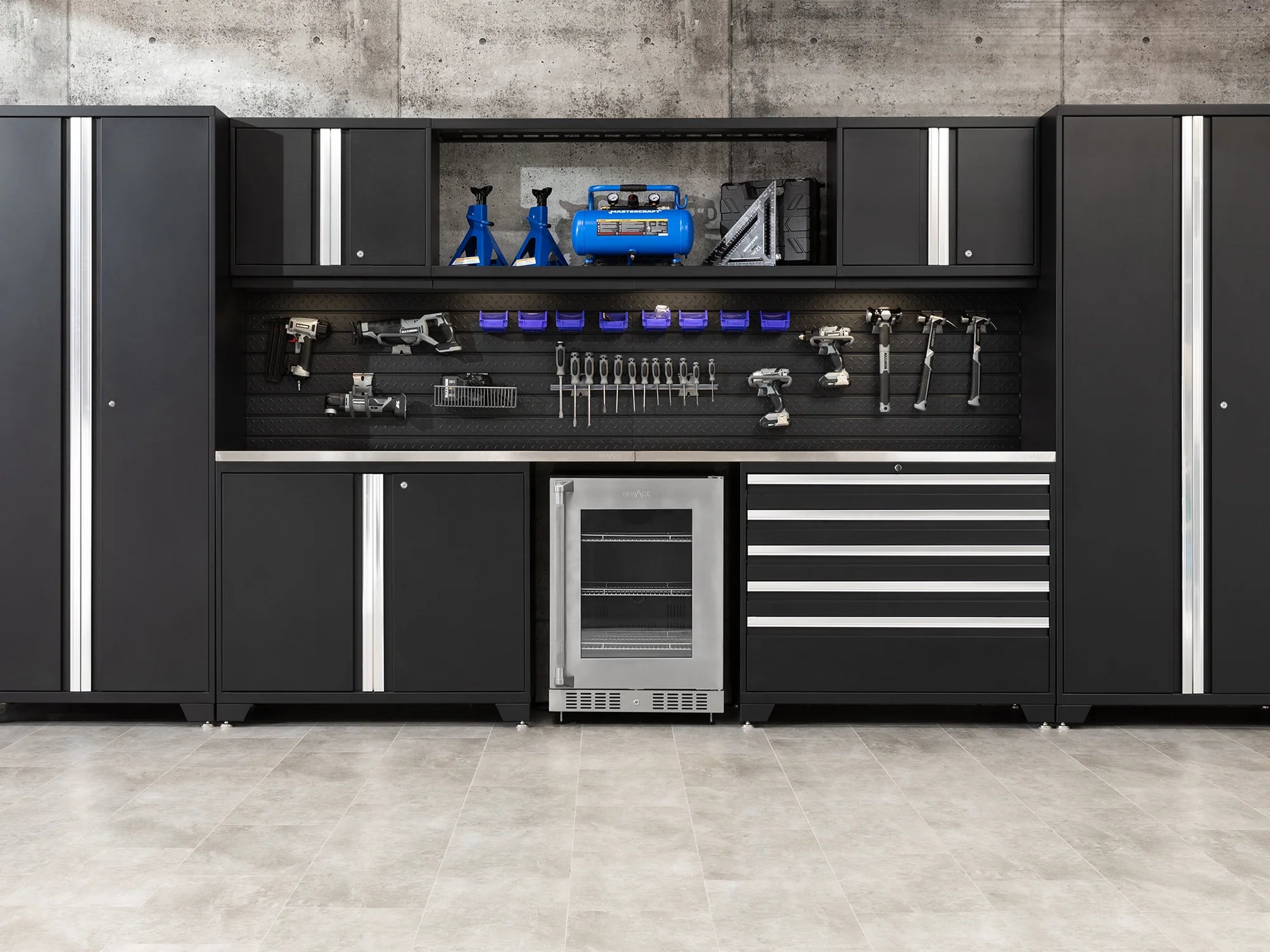 Pro Series 9PC Garage Cabinetry Set · 18-Gauge Steel · Fully-Welded · 156" W X 24" D X 84.75" H