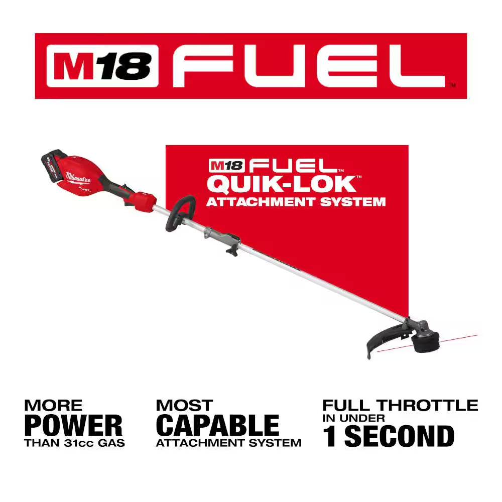 M18 FUEL 18V 16 In. Brushless Cordless Battery Powered QUIK-LOK String Trimmer 8.0 Ah FORGE Kit W/ Cultivator Attachment