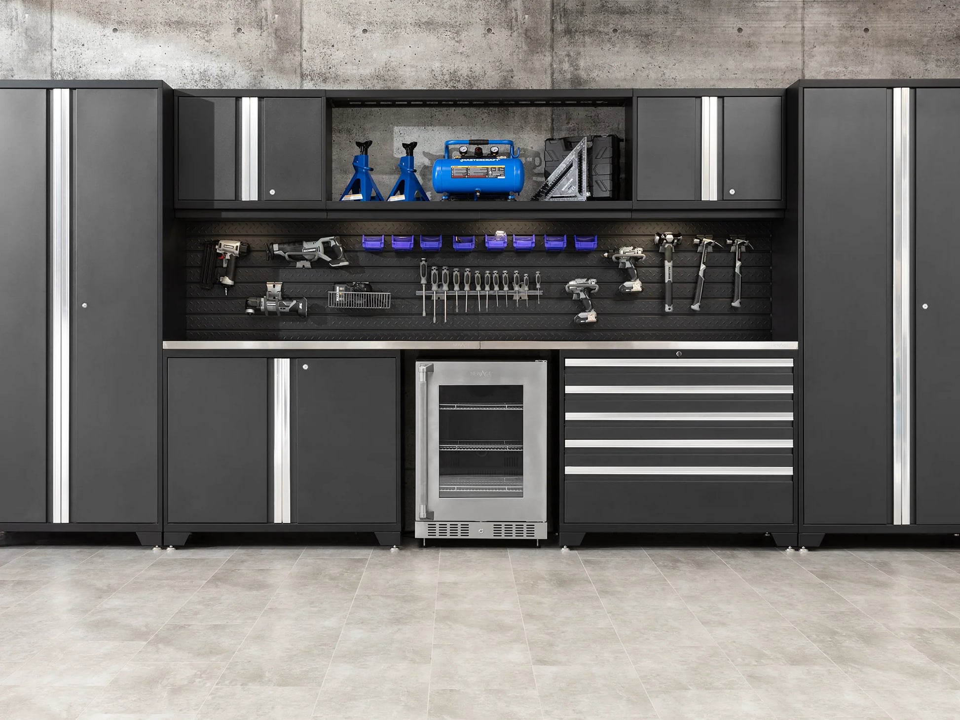 Pro Series 9PC Garage Cabinetry Set · 18-Gauge Steel · Fully-Welded · 156" W X 24" D X 84.75" H