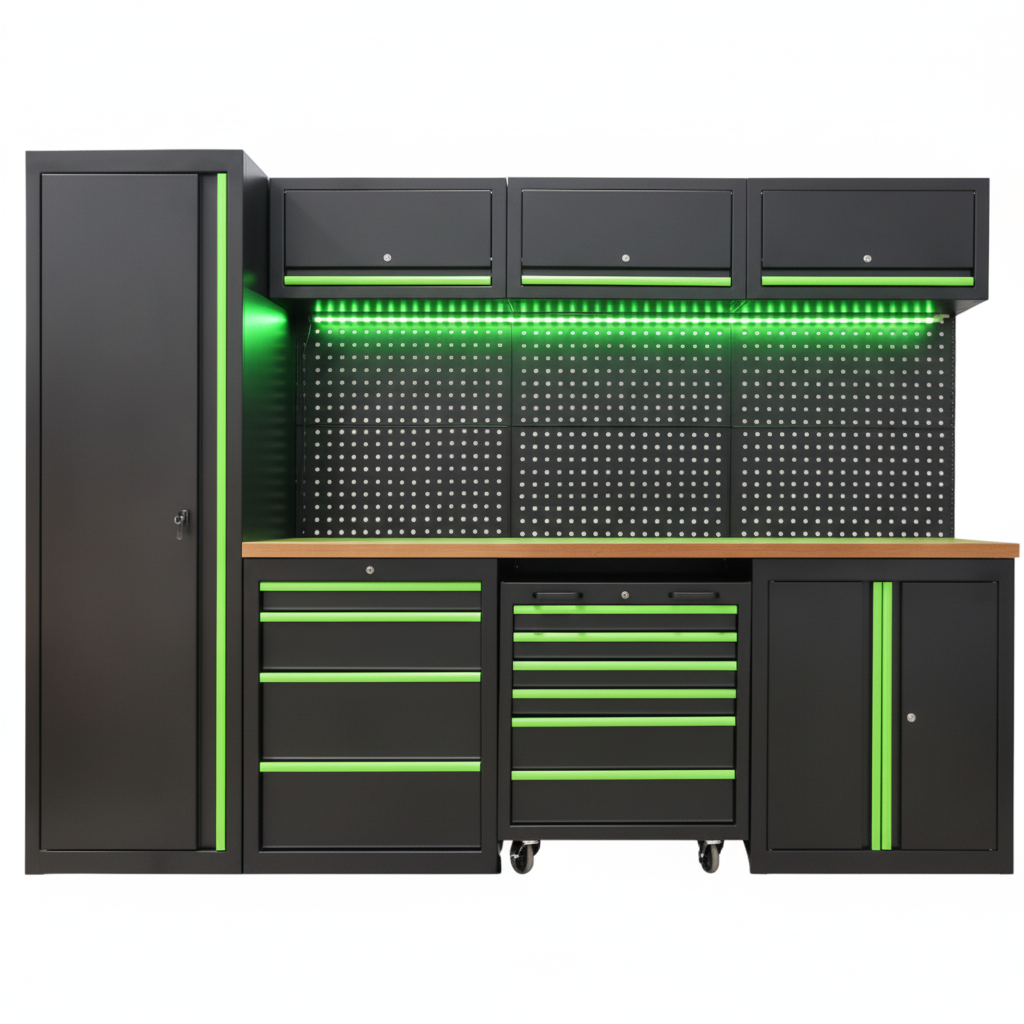 ApexForge Shadowline Pro Modular Garage Cabinet System